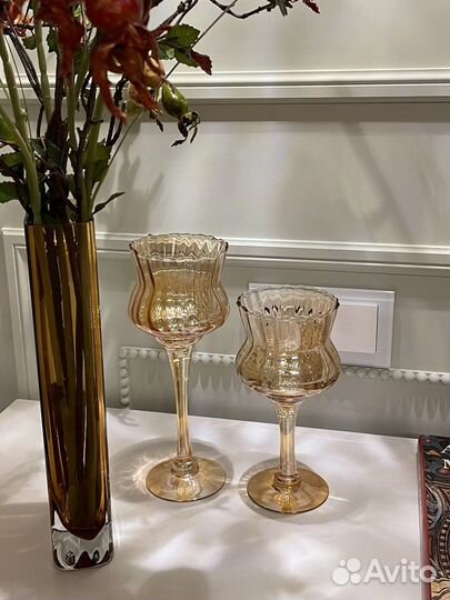 Подсвечники стеклянные