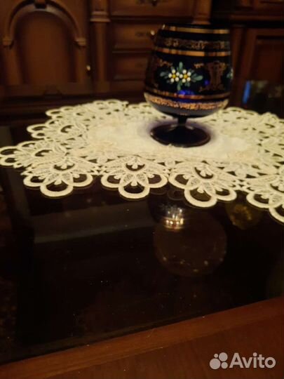 Ваза на ножке,богемия