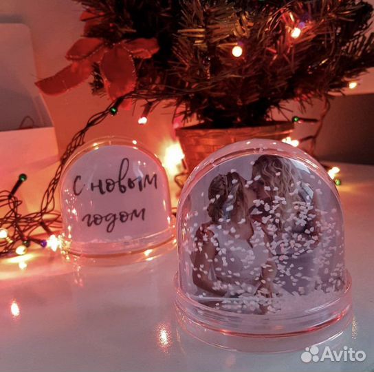 Снежный шар с фото