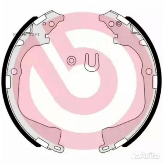 Brembo S85541 S85541 колодки барабанные задние\ VW