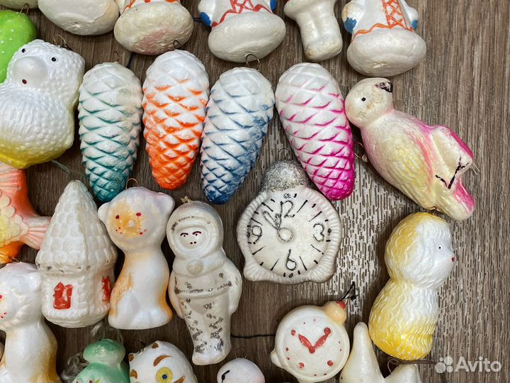 Елочные игрушки СССР пенопласт