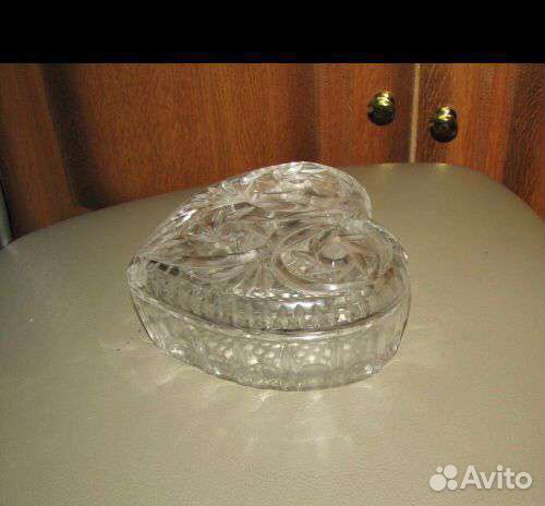 Хрустальная вазочка сердце