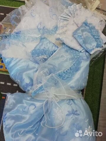 Конверт на выписку (2 чепчика, распашонка, пеленка