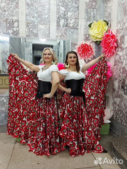 Сценическая юбка солнце для выступлений