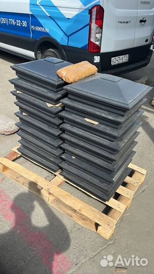 Колпак 385*385 1,5х1,5 кирпича гладкий заглушка