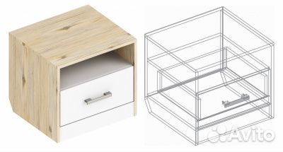 Тумба прикроватная Милана 490x450x450