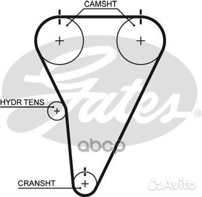 Ремень грм 25,4mm,143зуб T215 Gates