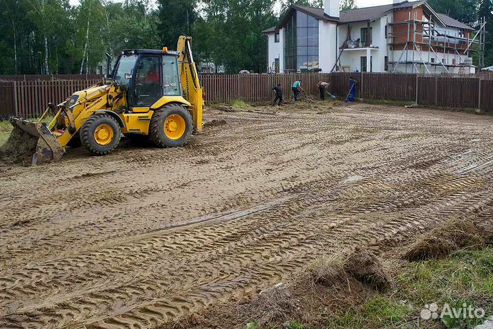 Уборка, планировка участка вручную и спецтехникой