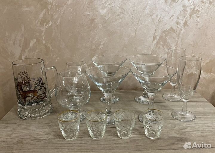 Фужеры, рюмки и др