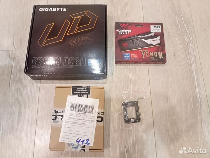Комплект b760m + 12100f + 16gb ddr5 + кулер