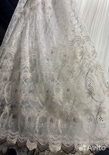 Тюль с вышивкой Турция, Корд