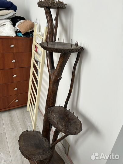 Подставка для цветов напольная деревянная