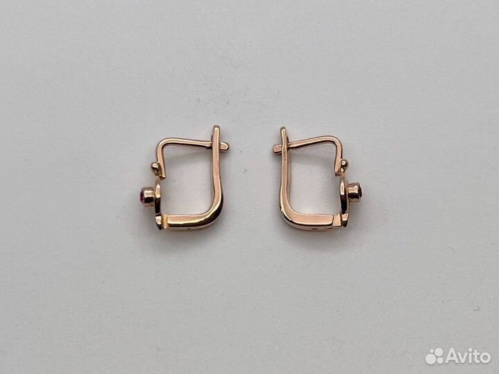 Золотые серьги 583 пробы СССР