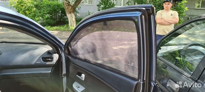 Каркасные шторки на Kia Rio 3