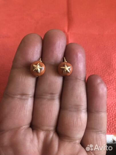 Золотые серьги 56 проба