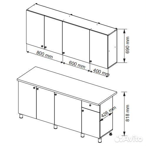 Кухня point 1,8м