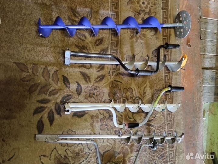 Ледобуры б/у. Диаметр-110, 130, 200. Шнек на 130