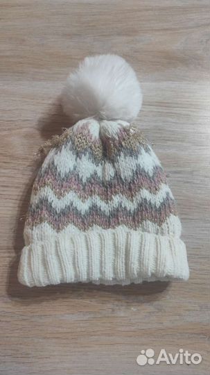 Шапка зимняя для девочки 3-5 лет