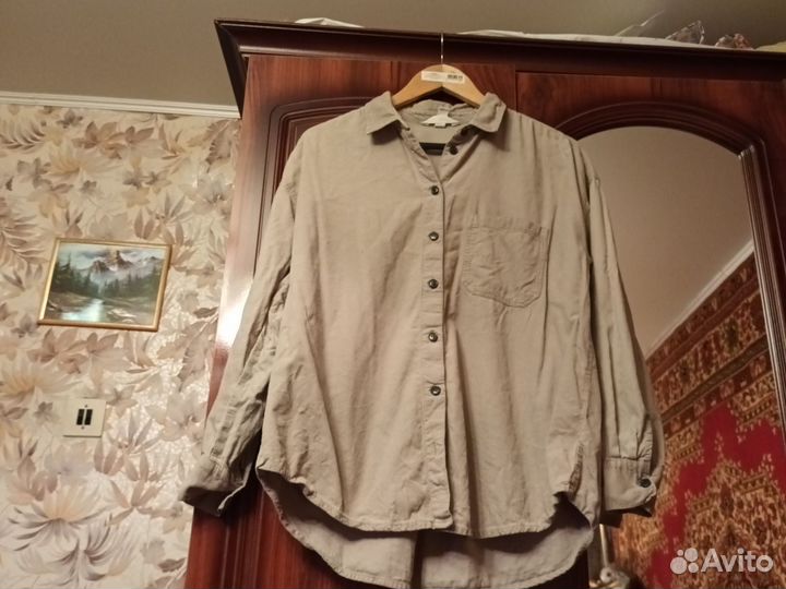 Вельветовая рубашка женская р 44-48