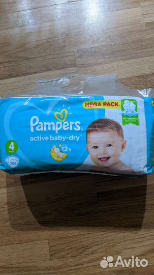 Подгузники Pampers active baby-dry 4