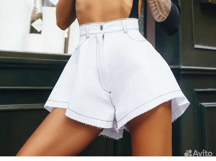 Шорты широкие белые новые с биркой