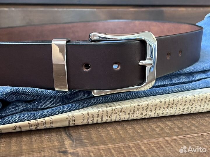 Кожаный ремень ручной работы 40мм