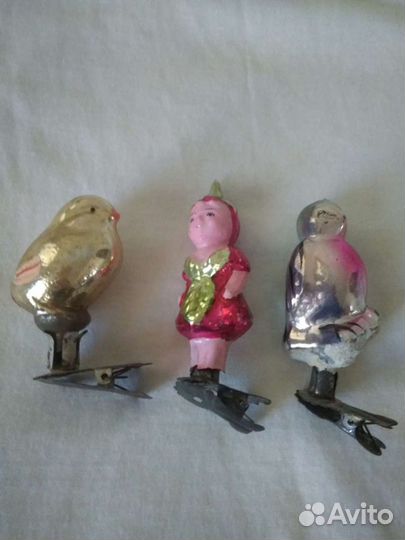 Елочные игрушки СССР на прищепке