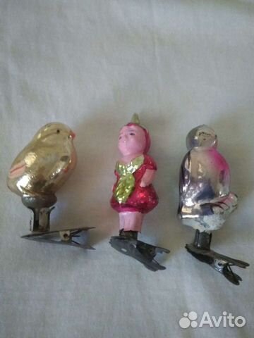 Елочные игрушки СССР на прищепке