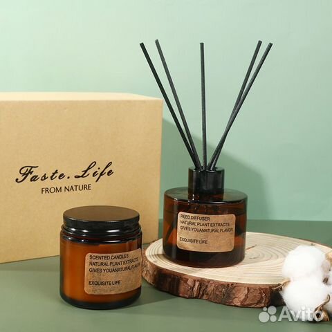 Подарочный набор: ароматическая свеча + диффузор