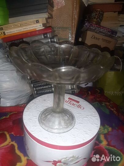 Ваза для фруктов на ножке СССР