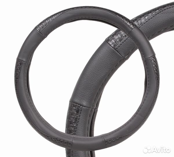 Оплетка на руль, искусственная кожа с тиснением