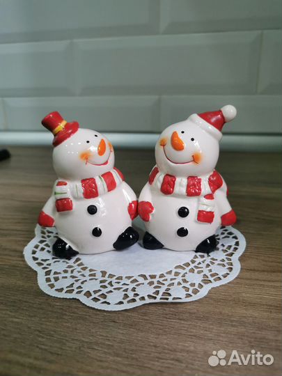 Солонка и перечница Снеговики