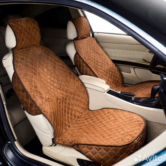 Две накидки на передние сиденья. Шоколад