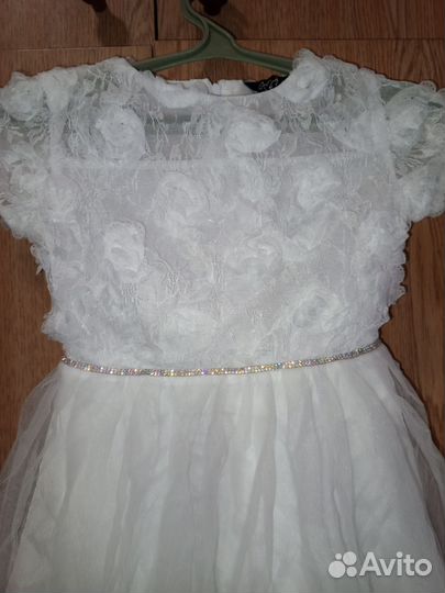 Белое платье для девочки 8/9лет