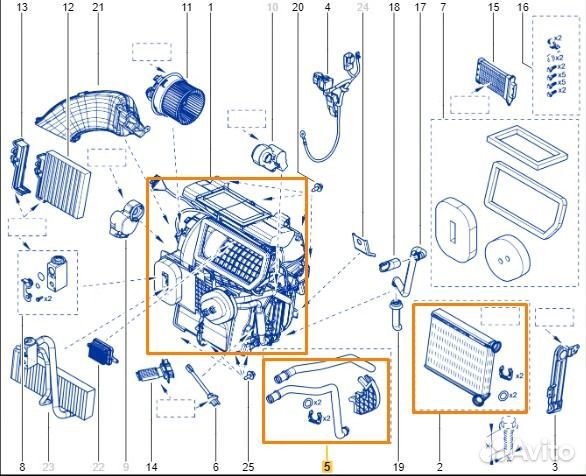 Корпус отопителя Renault Kaptur F4RE410 2017