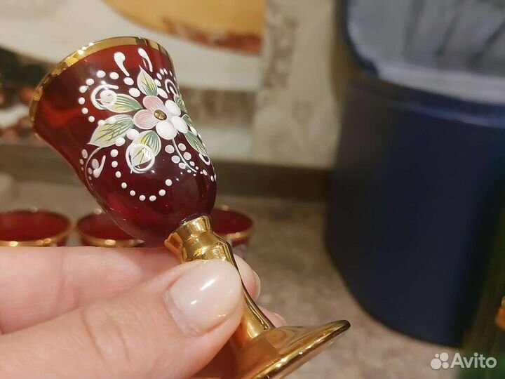 Рюмка стопка Богемия лепка Чехия