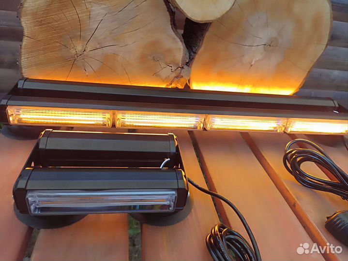 Маяк проблесковый жёлтый 12/24в