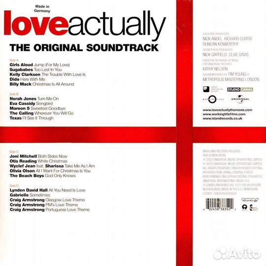 OST Love Actually Red Transparent Vinyl Edition