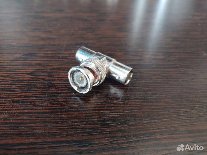 Переходник, BNC штекер - BNC 2 гнезда (BNC-T)