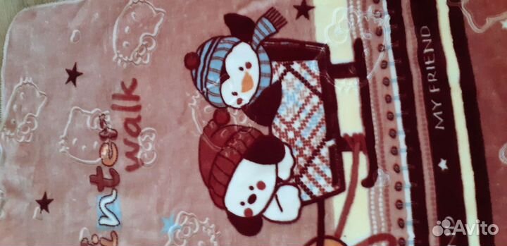 Плед детский плюшевый