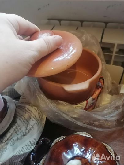 Горшок и формы глиняные для запекания