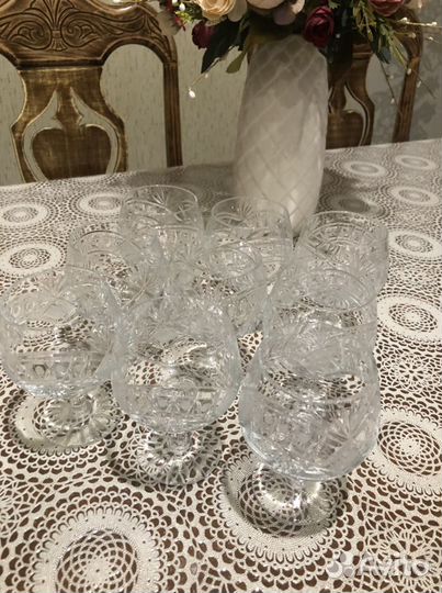 Хрустальные фужеры 3 шт