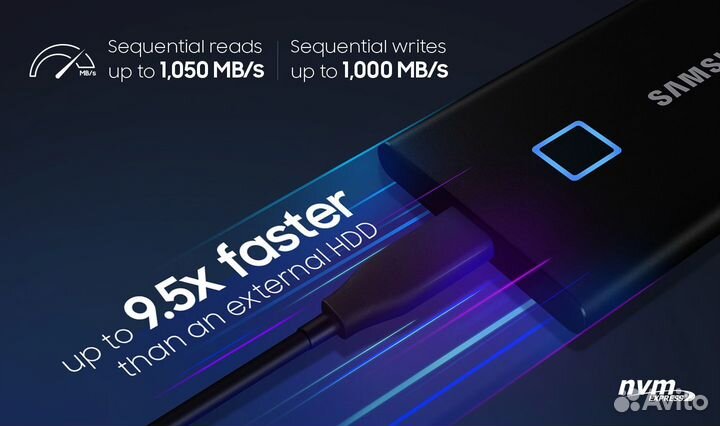 SSD диск Samsung T7 Touch Portable 2 Тb