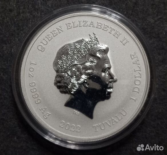 Монета Тувалу 2022 Симпсоны Серебро