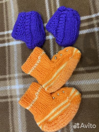 Носки пинетки вязаные