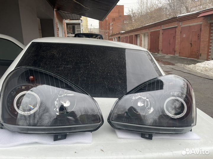 Фары LADA Priora черные с линзой