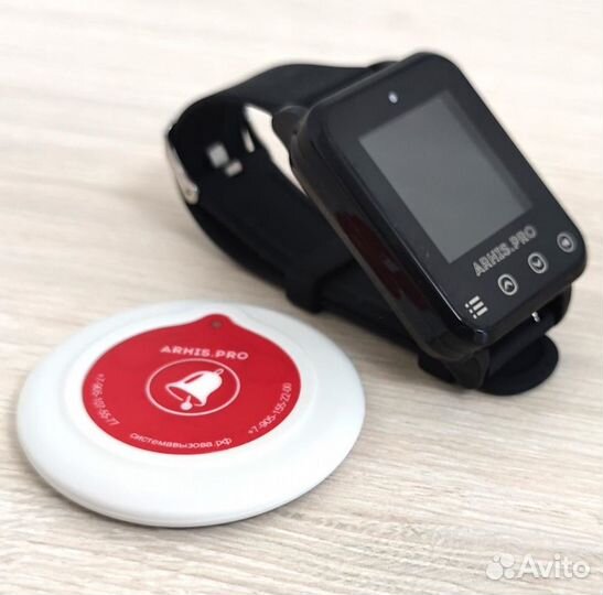 Влагозащищенный пейджер, кнопка вызова официанта