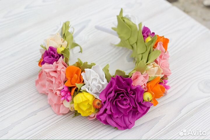 Ободки и веночки весенние ручной работы
