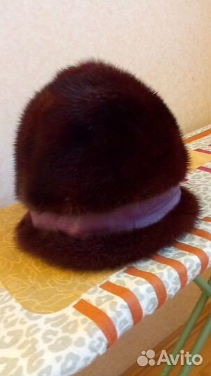 Шапка норковая с загибом
