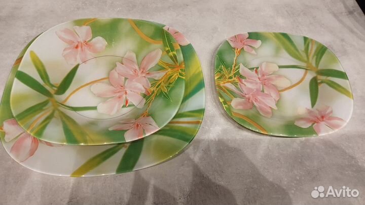 Тарелки luminarc стекло цветы коллекция 2015 г